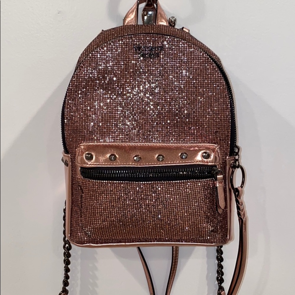 NWOT Rose Gold Victoria’s Secret mini backpack
